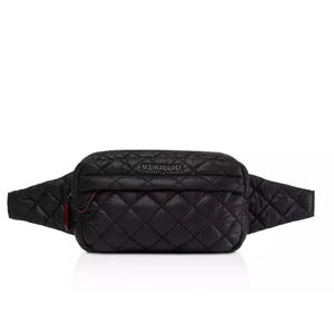 MZ WALLACE Metro Belt Bag Black Quilted N22